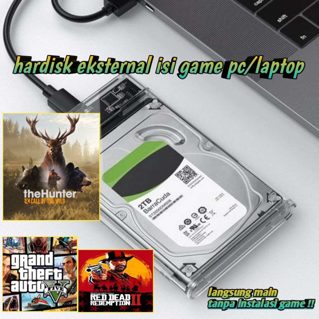 Hardisk External isi game pc/laptop