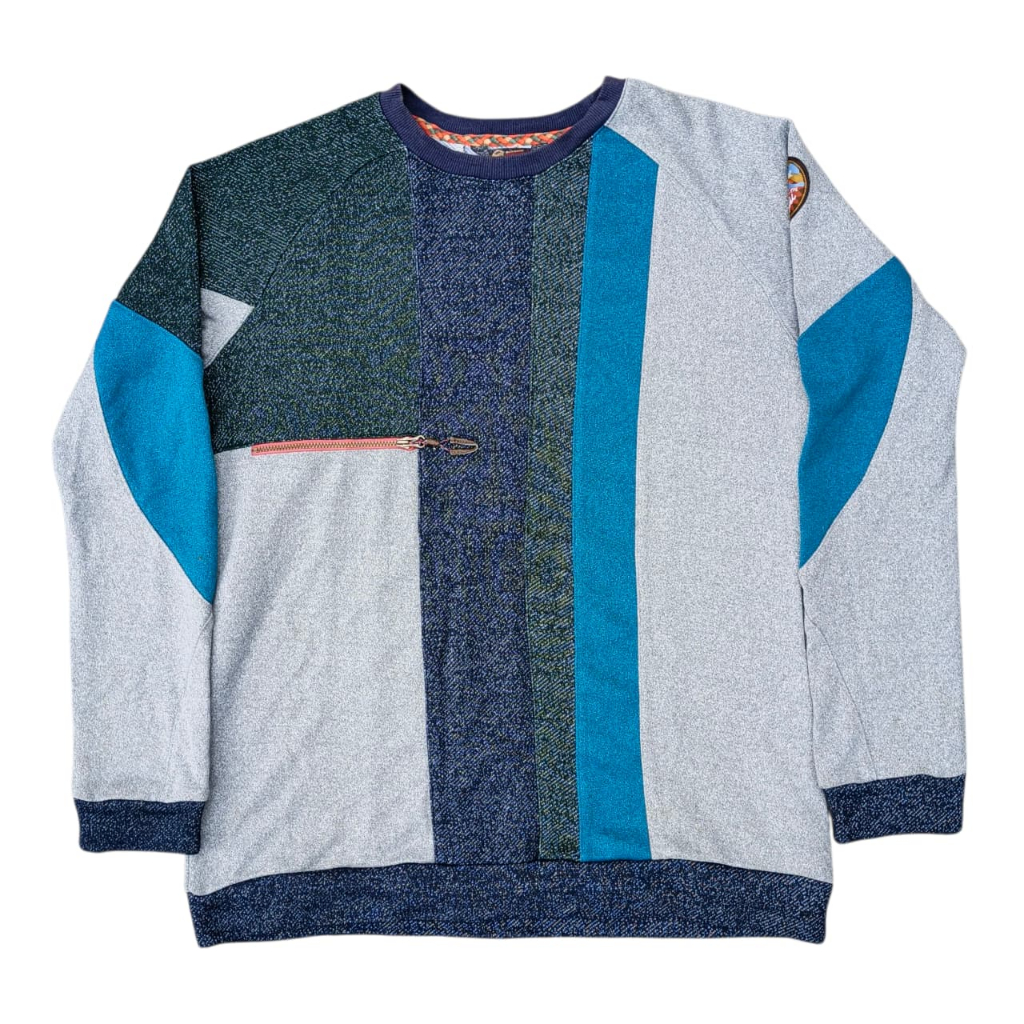 BLACKYAK Extreme Peak Namaste Color Block Pocket Zipper Front Pullover Sweatshirt