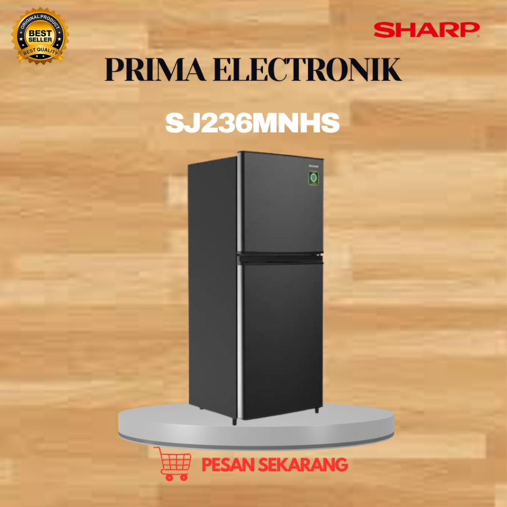 Kulkas 2 Pintu Sharp SJ-236MNHS/SJ236MNHS/SJ 236MNHS/SJ-236-MNHS/SHARP KULKAS ORIGINAL GARANSI RESMI
