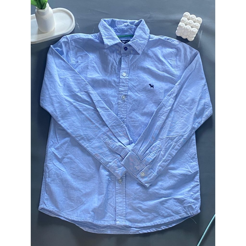 Preloved Kemeja jeans wanita logo bordir