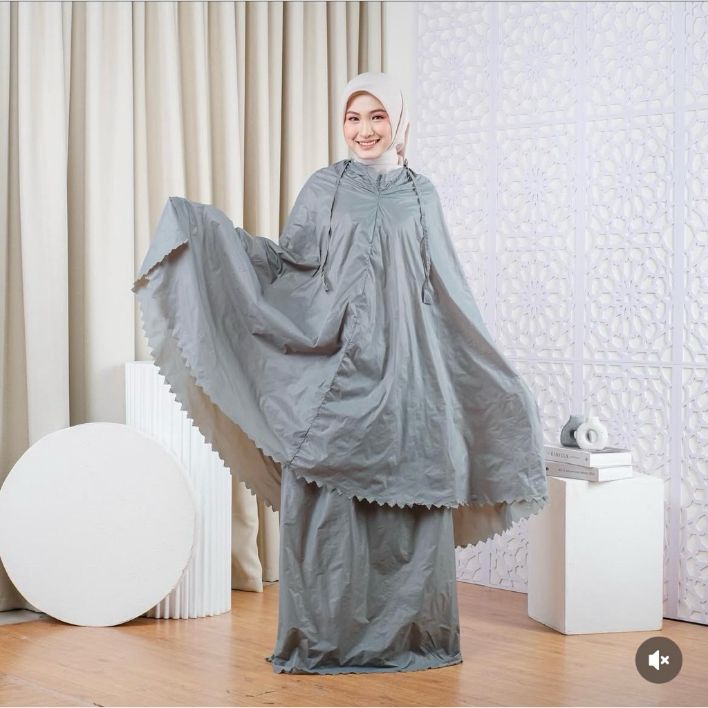 MUKENA PARASUT KOREA PREMIUM | MUKENA TRAVELLING MINI POUCH BYKHAER