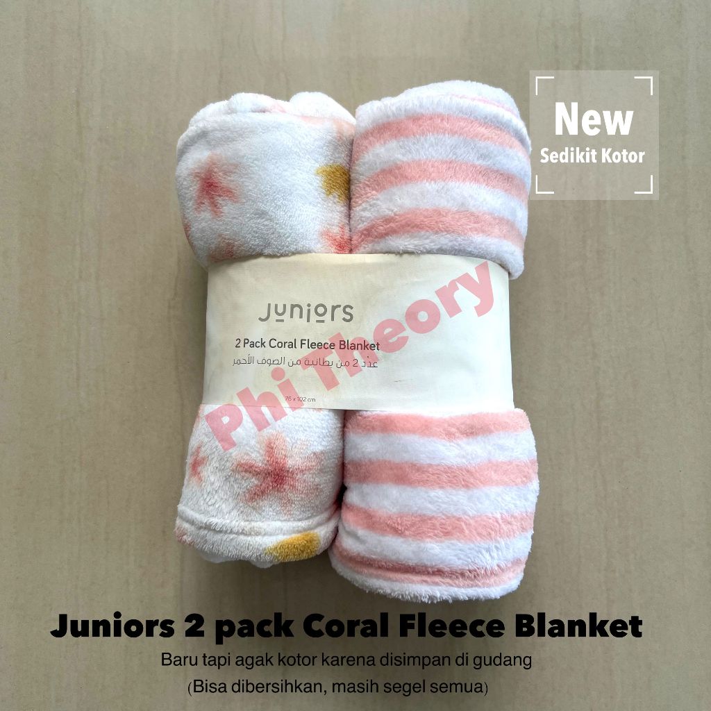 Juniors 2 pack Coral Fleece Blanket 75x100cm / Selimut Bulu Bayi hangat