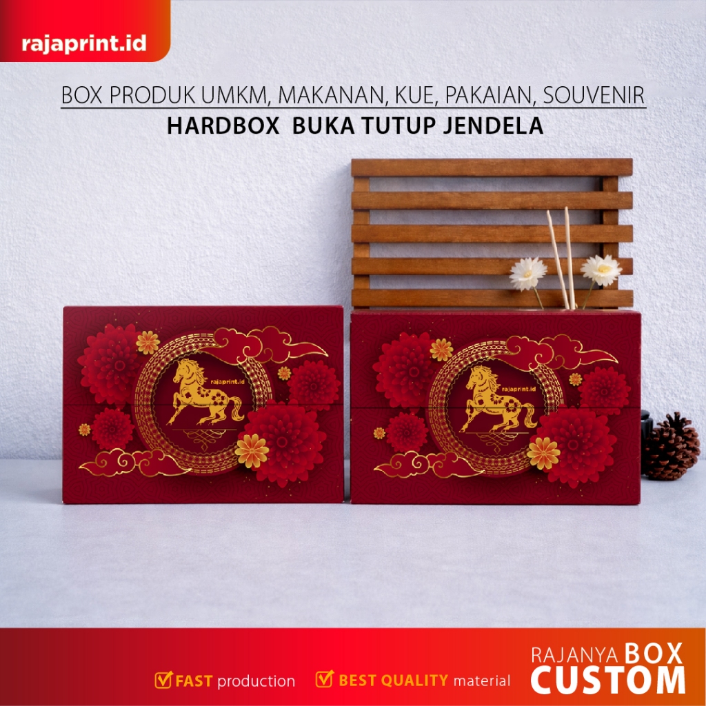 Hardbox kue / box buka tutup tengah / hardbox custom / bloombox / hardbox / hardbox hampers / hard b