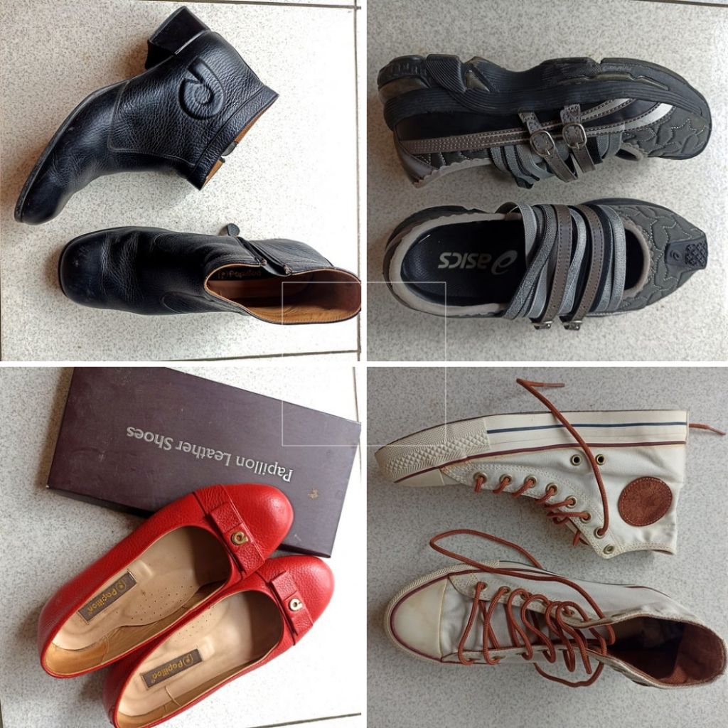 PRELOVED sepatu Papillon Wanita / ASICS Wanita Sepatu MarryJane / Convers allstar