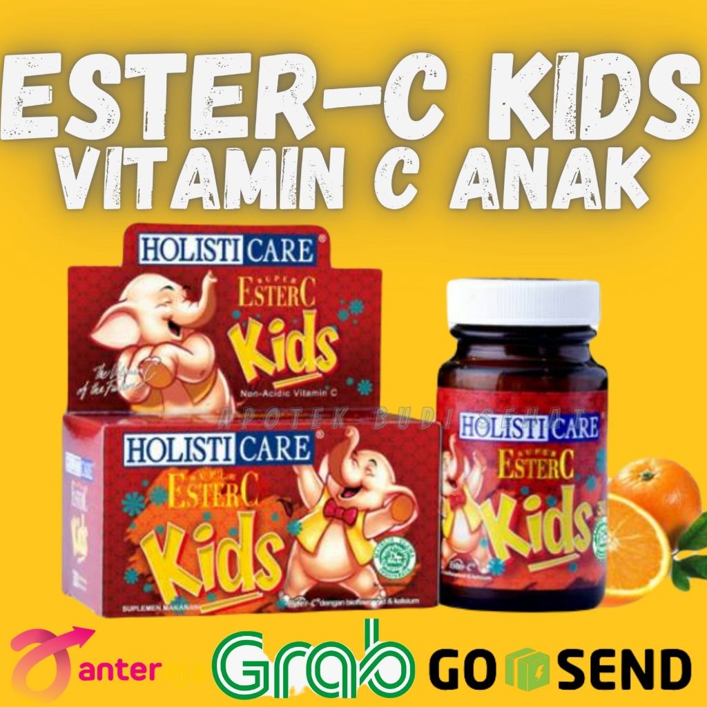Ester C Holisticare Kids Vitamin C Vitamin Anak botol @30tablet Vitamin C Aman Lambung