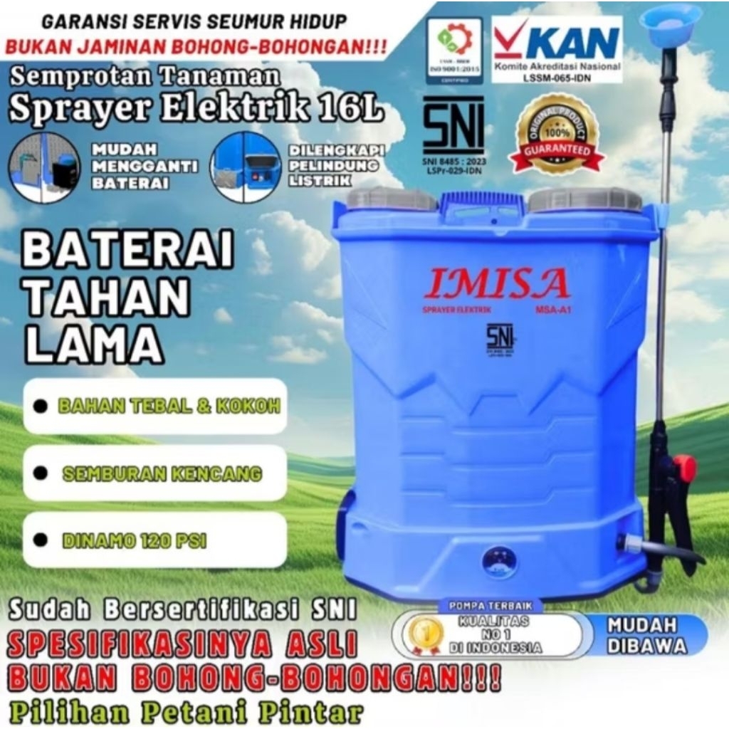 sprayer elektrik IMISA 16liter semprot hama tanaman