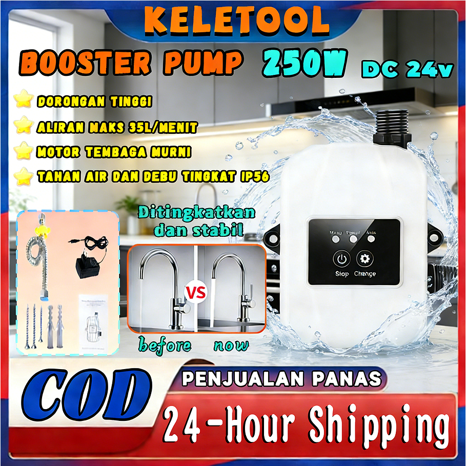 Mesin Pendorong Air Shower Water Heater Booster Hening dan Hemat Energi Booster Pompa Pendorong Air 