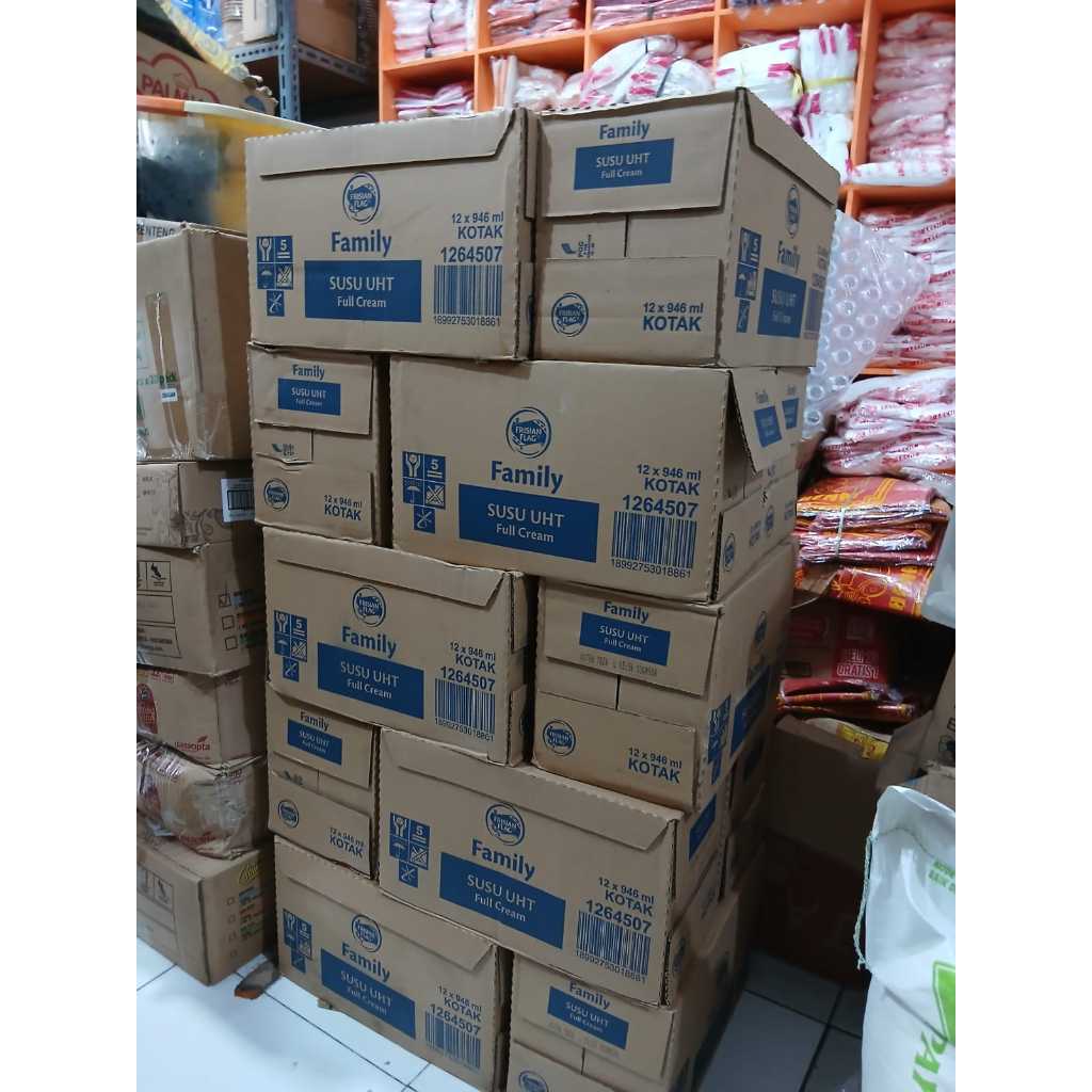 Susu UHT Frisian Flag 1 Liter (946ml) 1 Dus (12pcs) Setara Susu UHT Diamond Kemasan 1 Liter 1 Dus (1