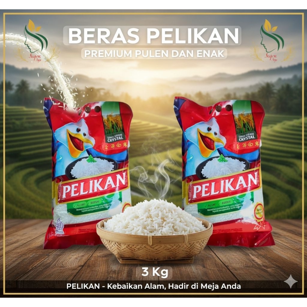 BERAS PELIKAN 3KG