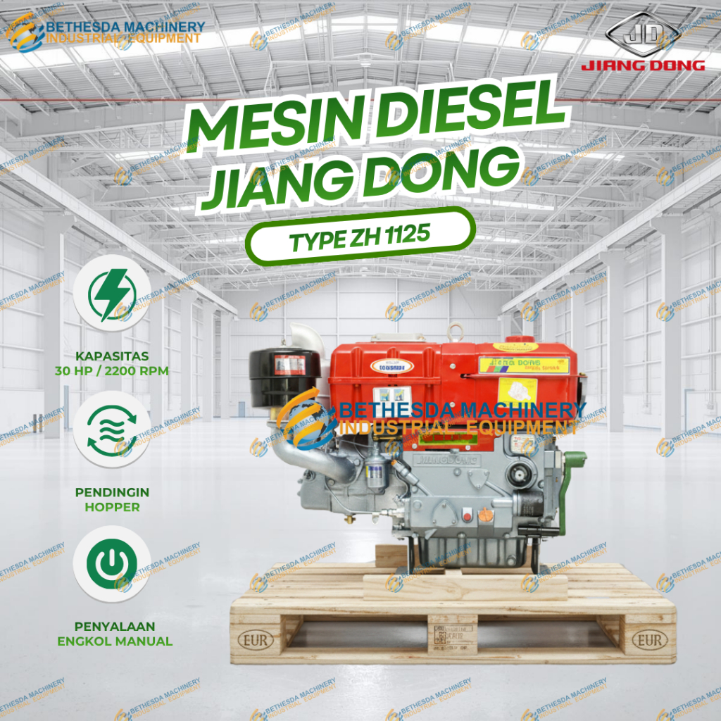 Mesin Diesel Jiangdong 30 PK ZH 1125 Mesin Penggerak 30 HP / 30HP Jiang Dong ZH 1125 N