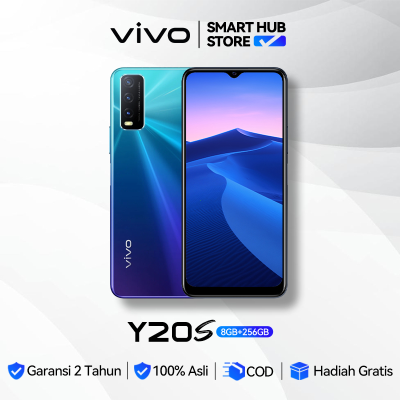 HP VIVO Y20s 8GB 256GB Smartphone 4G 6.51 Inch Camera 13MP Handphone Fullset Baru Garansi 12 Bulan