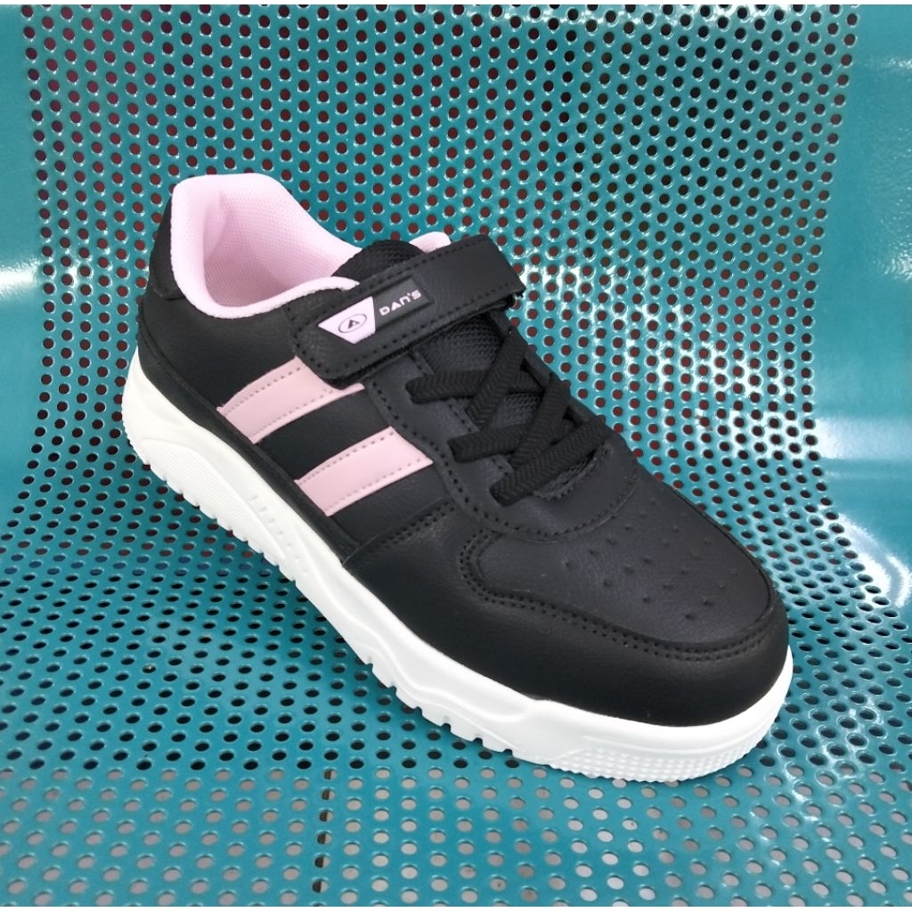 Sepatu Anak Perempuan Dans Vallie Hitam Pink Original