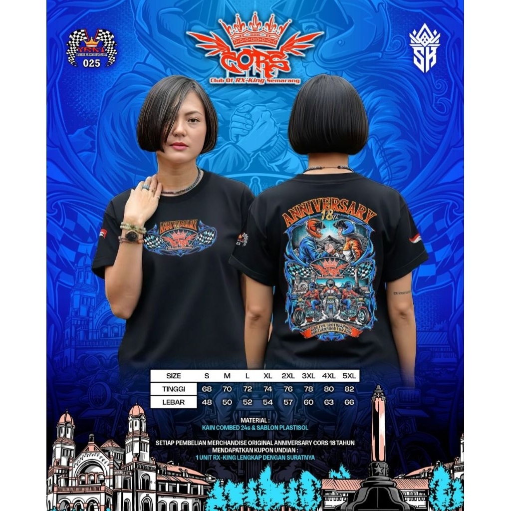 Kaos Anniversary CORS (Club Of RX-King Semarang)