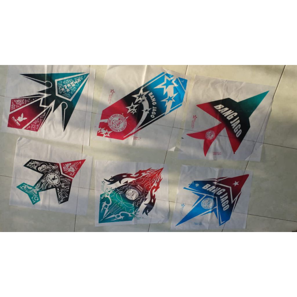 Kertas 2/3 warna layangan sukhoi ( sembur)