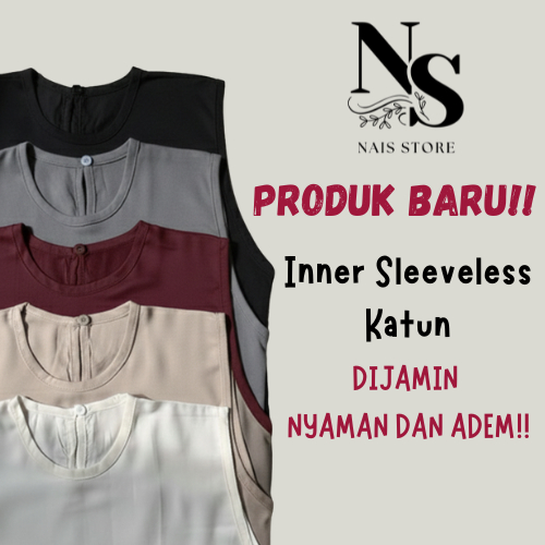 Inner Katun Tanpa Lengan Singlet Buntung Lekbong Murah Dalaman Blazer Adem Tanktop Wanita