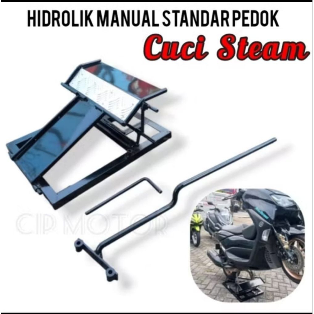 Hidraulik Cuci Motor Manual Alat Cuci Motor Portable Standard Pedok Cuci Motor