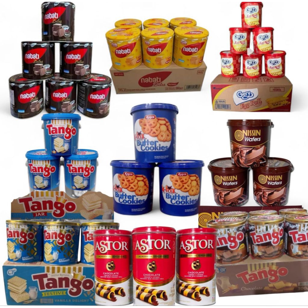 (kartonan)Aneka Kartonan Biskuit Kaleng | Tango Biskuit Kaleng 240 g( EXP DES 2026)