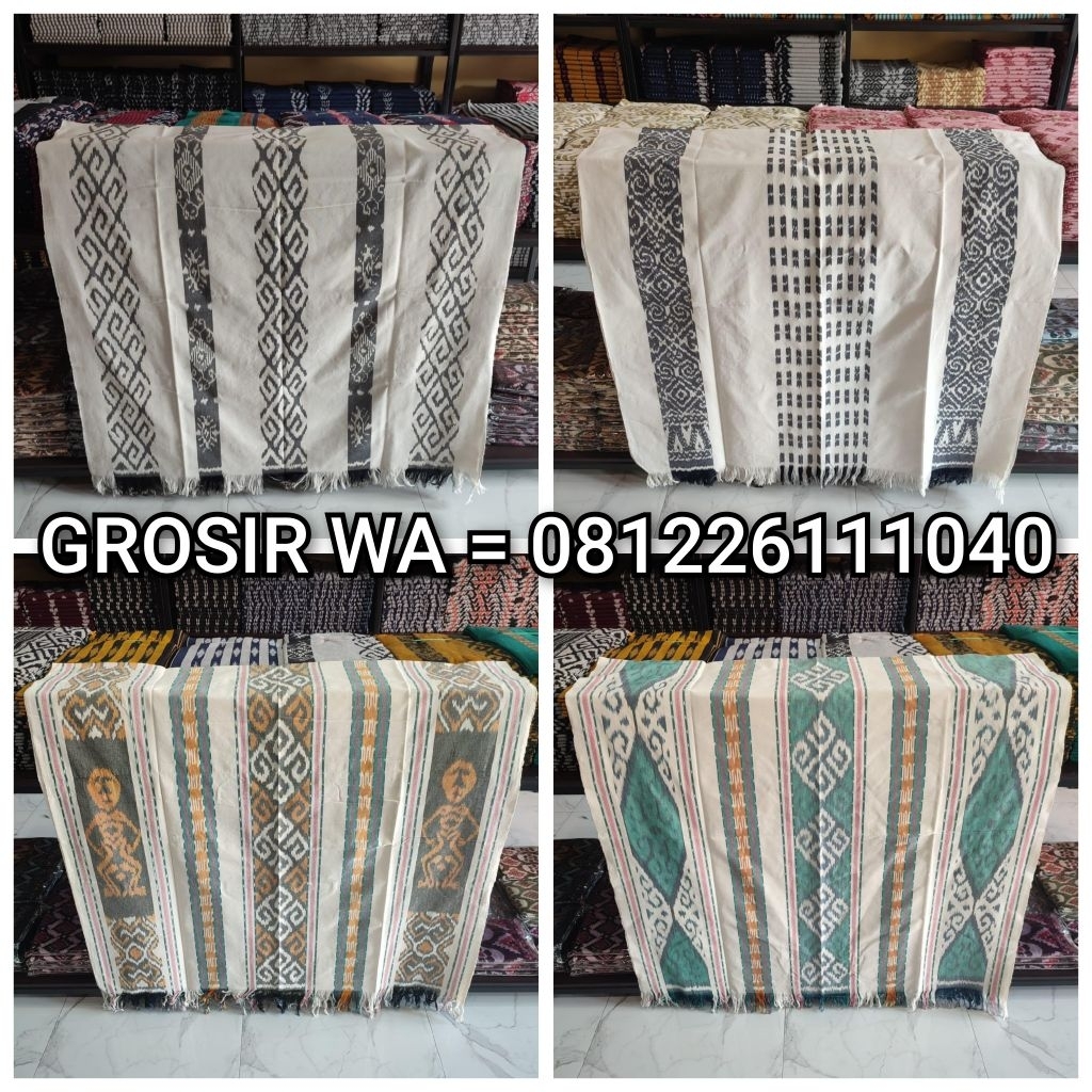 Kain Tenun Troso Kain Tenun Jepara Kain Tenun Etnik Edisi Warna Putih