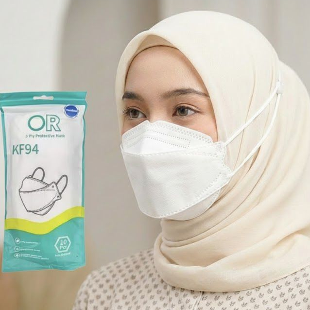 Masker KF94 | Masker Hijab | Masker KF94 Hijab |Masker KF94 Model Hijab OR