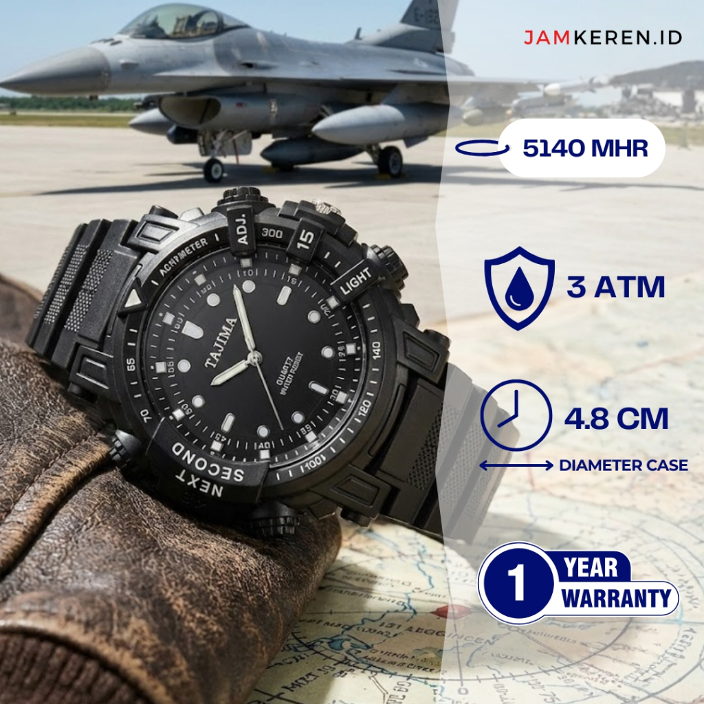 Jam Tangan Pria - Tajima - Jam Tangan Pria Anti Air - Tajima 5140 MHR Original 100% Anti Air