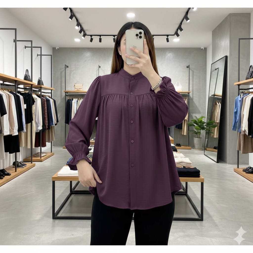 Baju Atasan Wanita Model Lebaran Terbaru 2026 Kekinian Blouse Lengan Panjang