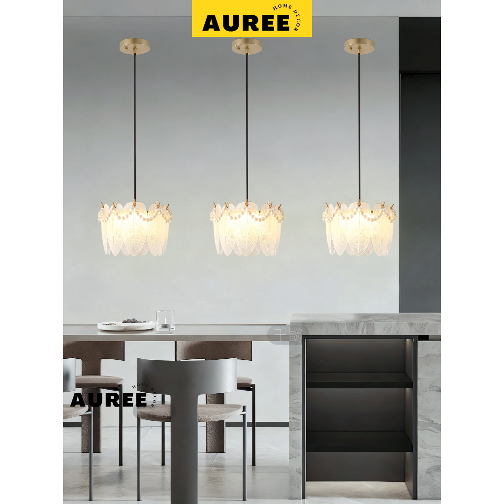 AUREE - Lampu Gantung Minibar Kristal Kaca Modern Minimalis Lampu Hias Minibar Meja Makan