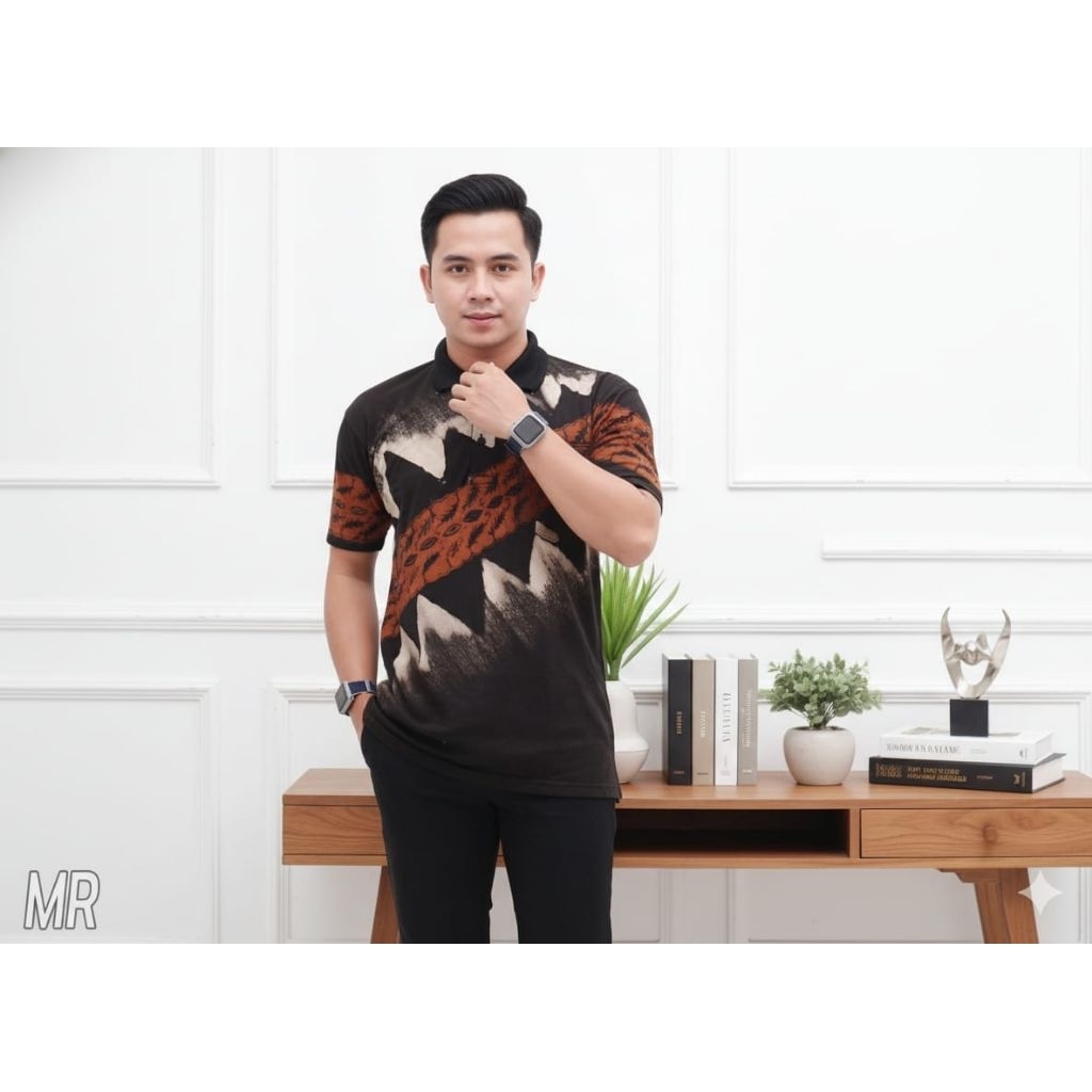 Kaos Polo Kerah Pria Batik - Banyak Model