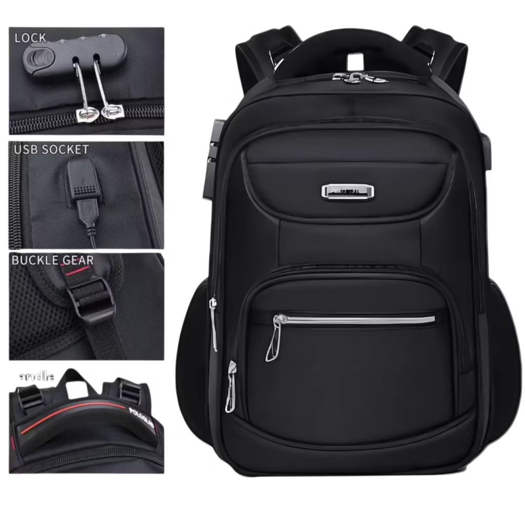 Tas Polo Land 16 Inc Tas Ransel Tas Kantor Kunci Usb Port Raincoat POLO Import