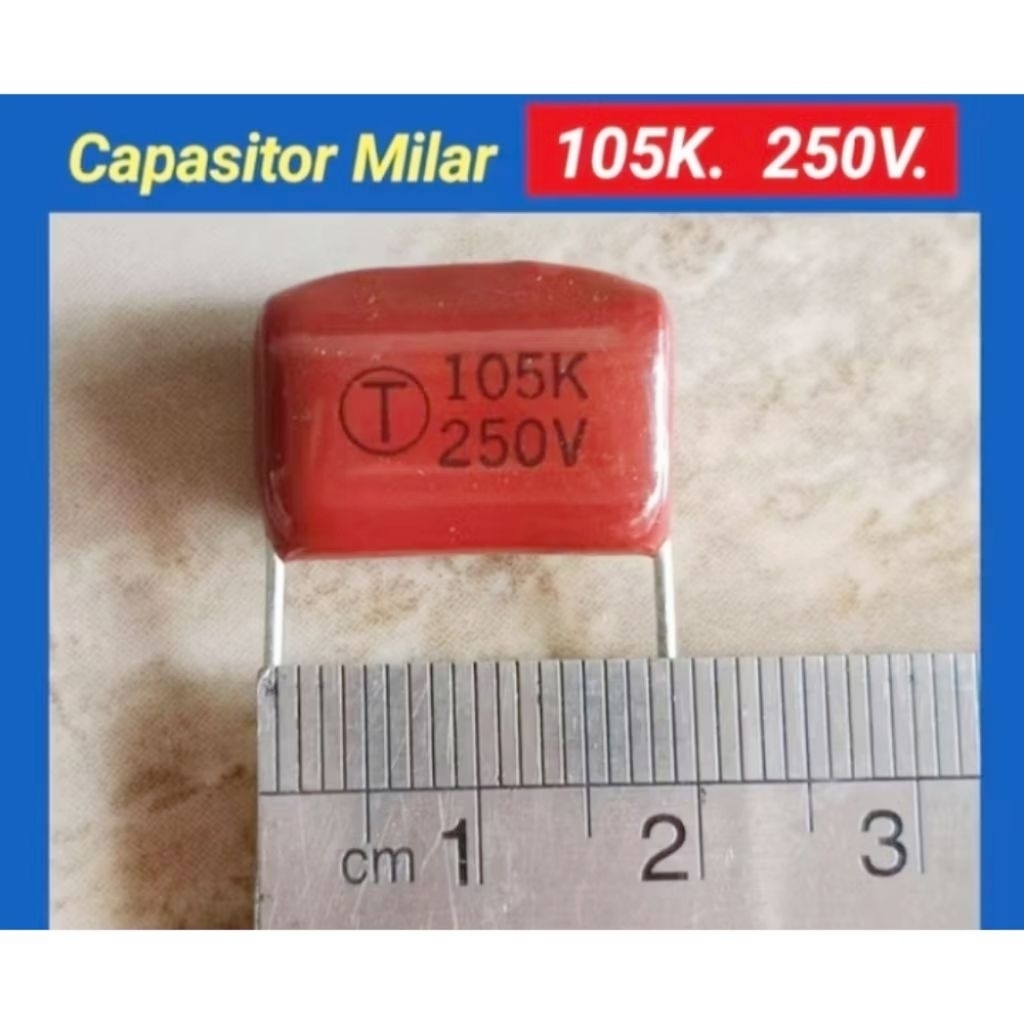 Mylar capasitor, kapasitor Milar 105K -250V
