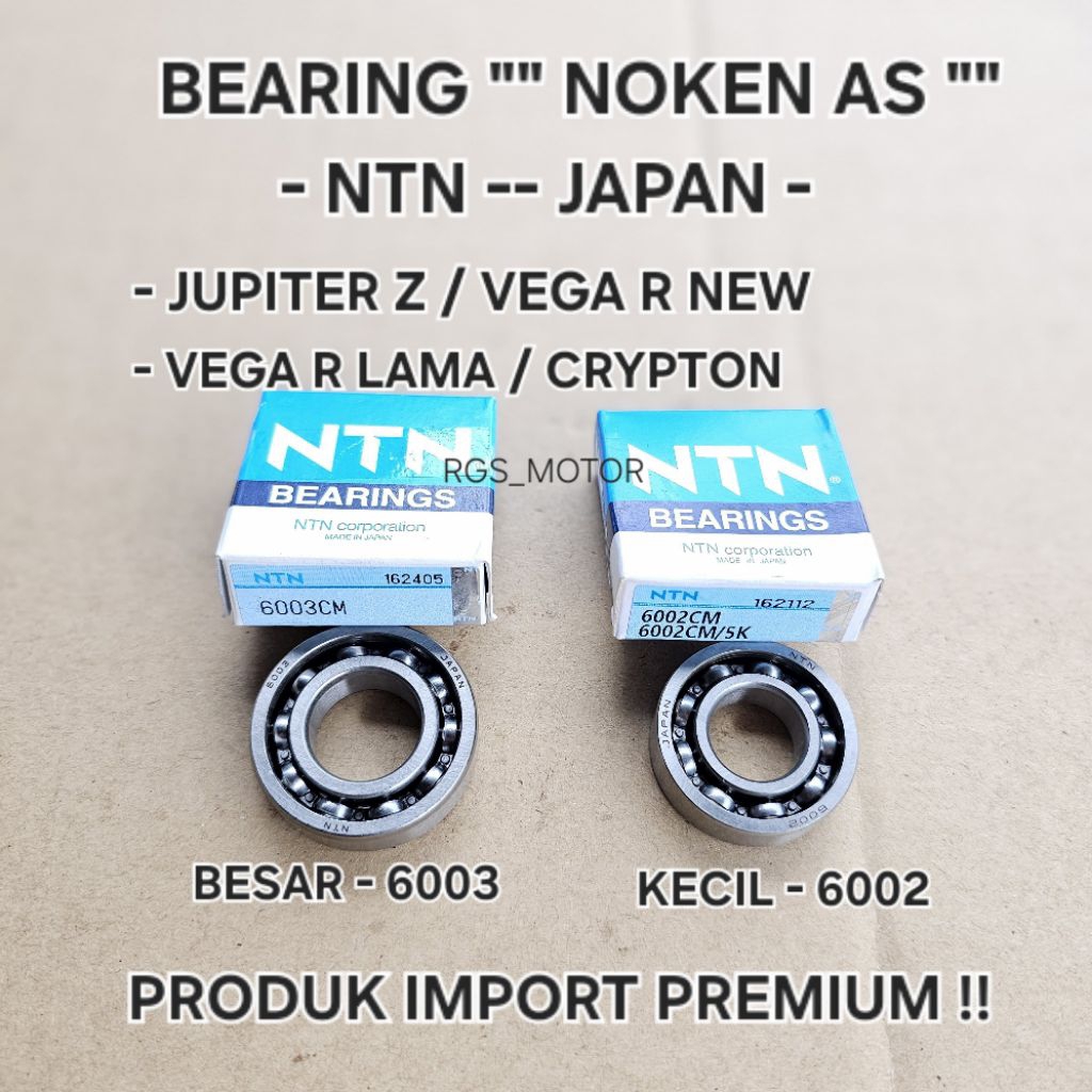 Bearing Laher Laker Noken As As klep JUPITER Z VEGA R NEW VEGA R LAMA CRYPTON NTN JAPAN 6003 6002 NT