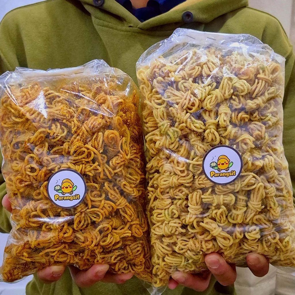 Mie Gulung Pedas Daun Jeruk 1kg - Cemilan Kiloan Kriuk Bumbu Medok Viral