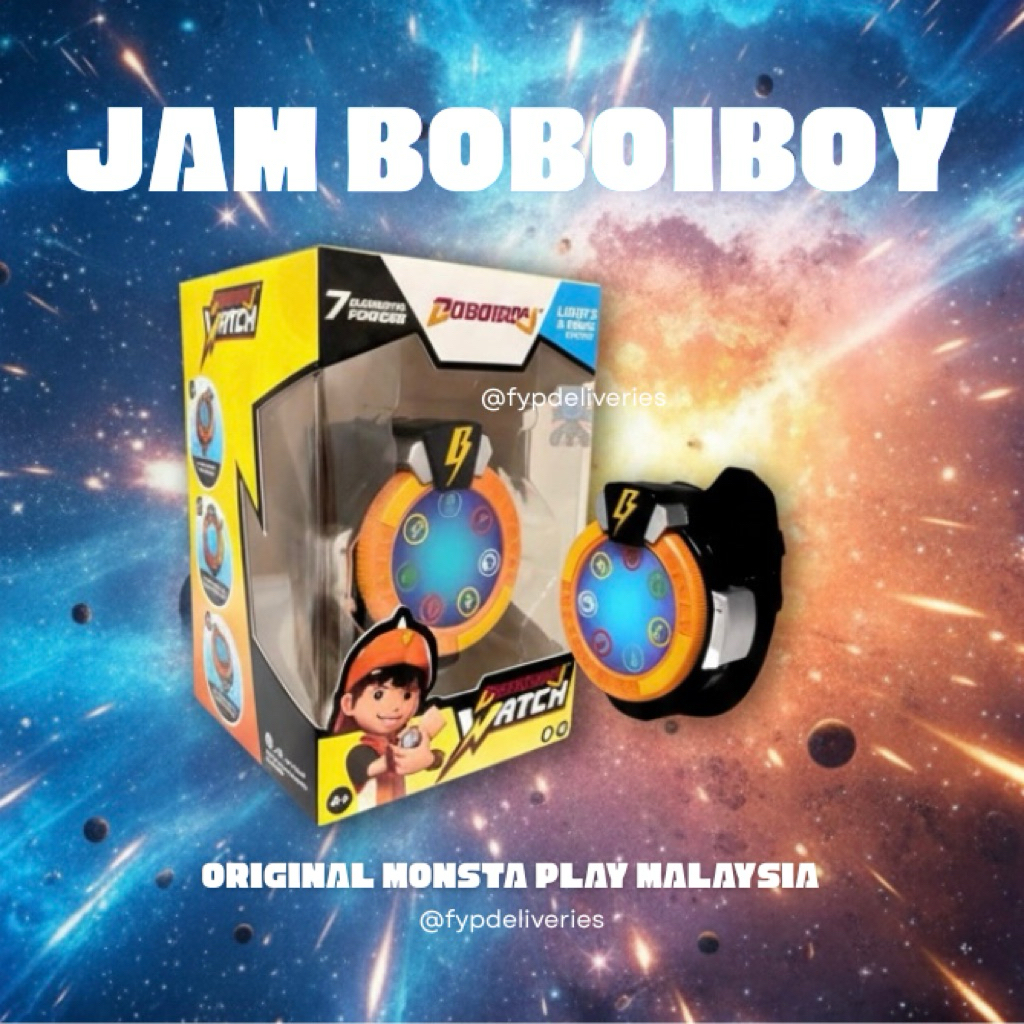 [READY STOCK] Jam Tangan Anak BoBoiBoy Watch dengan Suara dan Lampu - 100% Original Monsta Play Mala