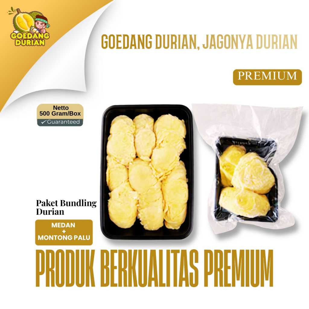 PAKET BUNDLING DURIAN KUPAS MEDAN + DURIAN MONTONG PALU