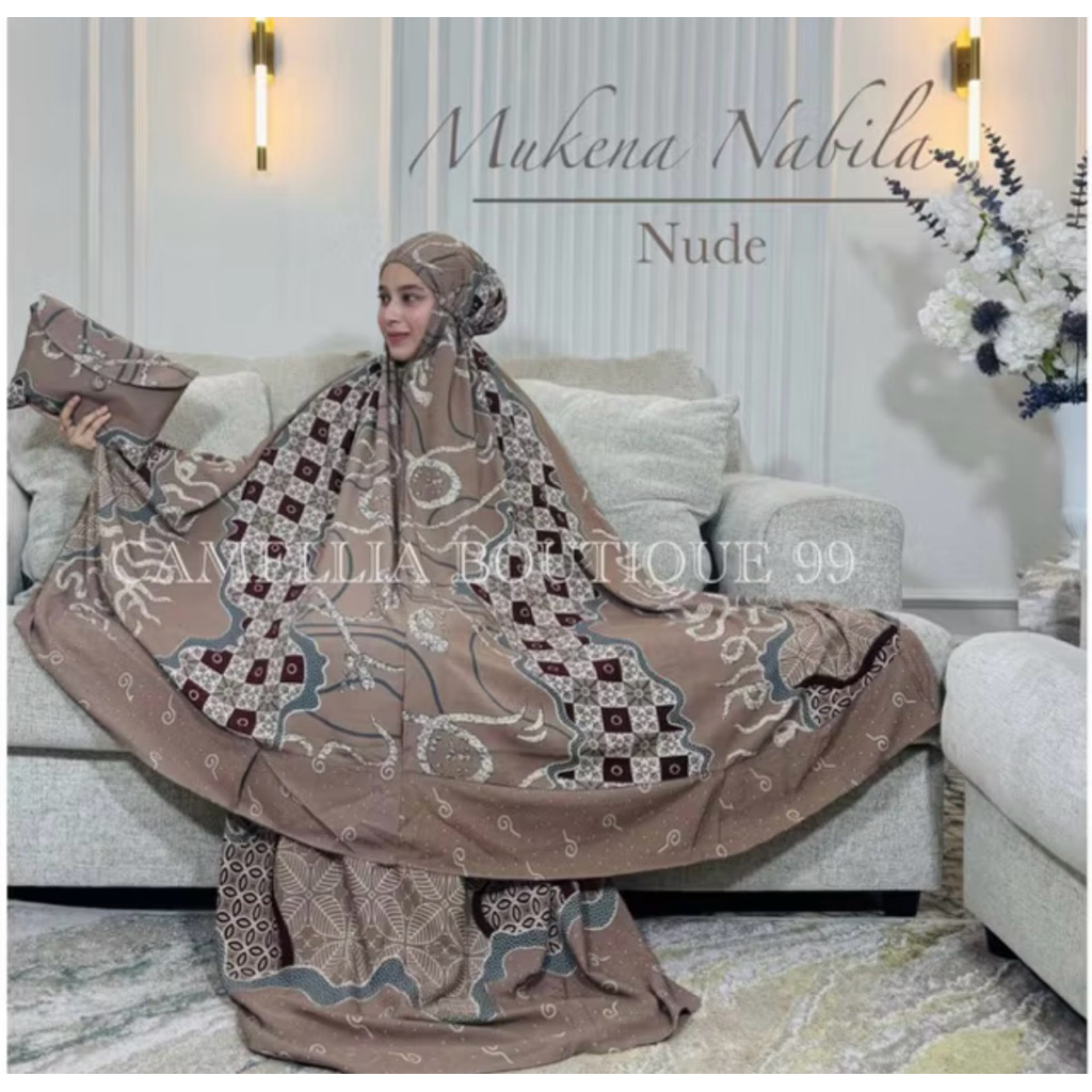 [NEW] MUKENA PREMIUM NABILA WARNA NUDE || By Camelia Boutique 99