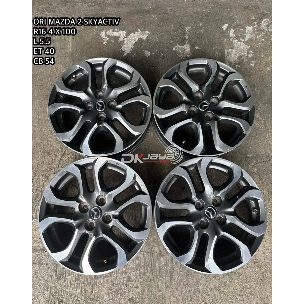 VELG ORI MAZDA 2 SKYACTIV R16 R16 4 X 100 (HARGA UNTUK 4PCS VELG)
