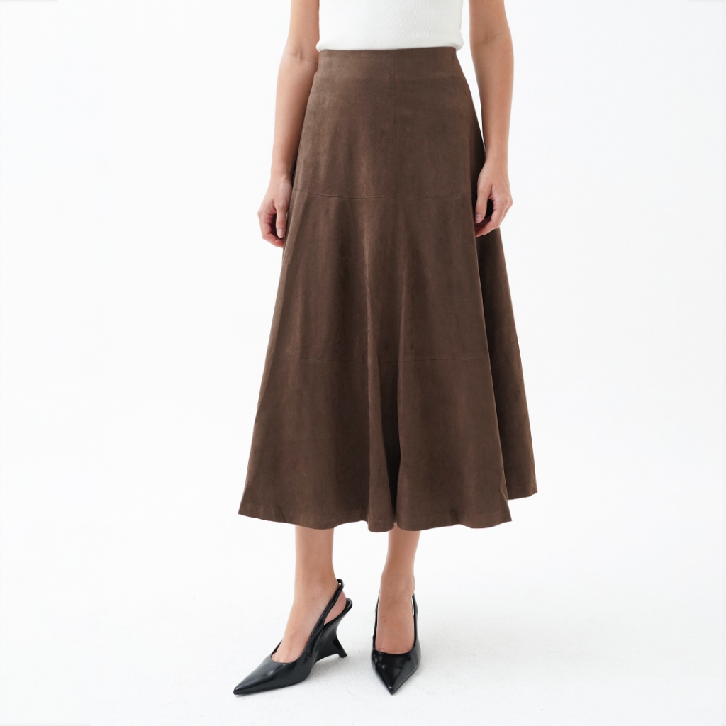 Mississippi Faux Suede Skirt Rok Midi Bawahan Wanita I31000392M