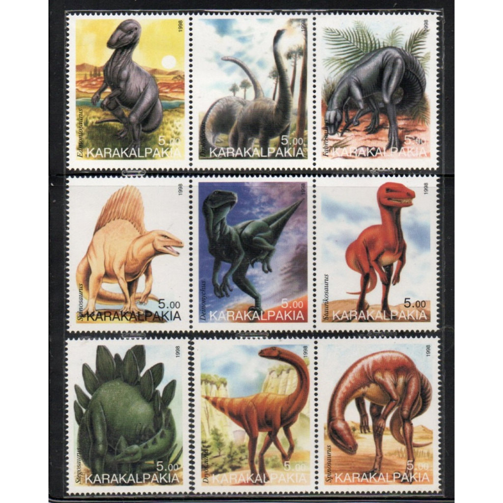 Prangko Tema Dinosaurus Hewan Purba 132 Rusia