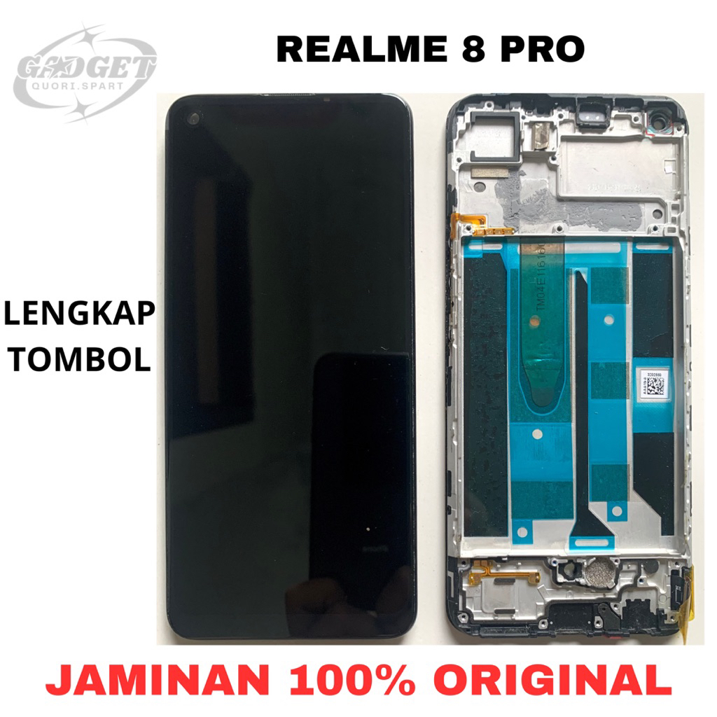 FRAME PAPAN LCD LENGKAP TOMBOL REALME 8 PRO ORIGINAL ASLI COPOTAN