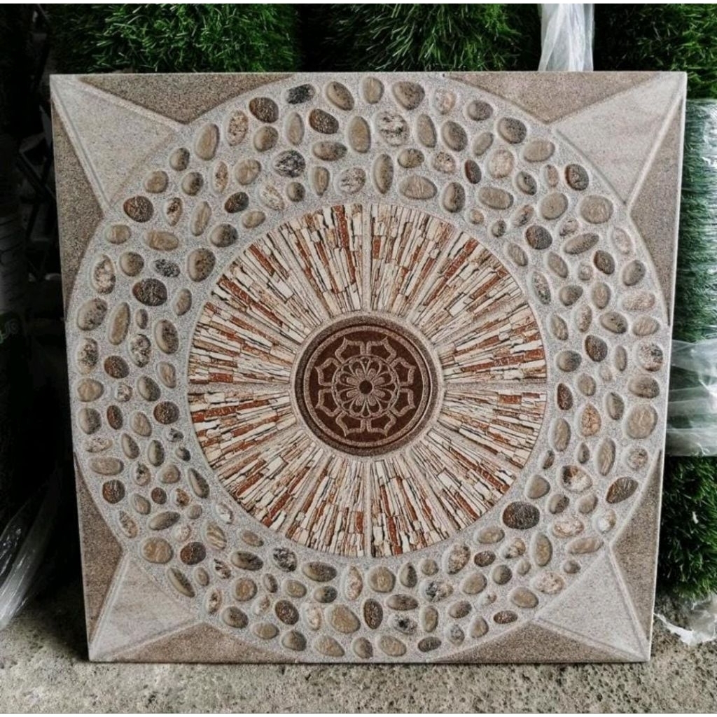 keramik lantai 40x40 batu motif (kasar)/ keramik taman/keramik carpot/keramik teras/keramik garasi