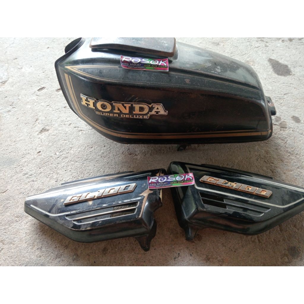 TANGKI  GL125/GL100 CAT ORIGINAL KONDISI LANTAI UTUH