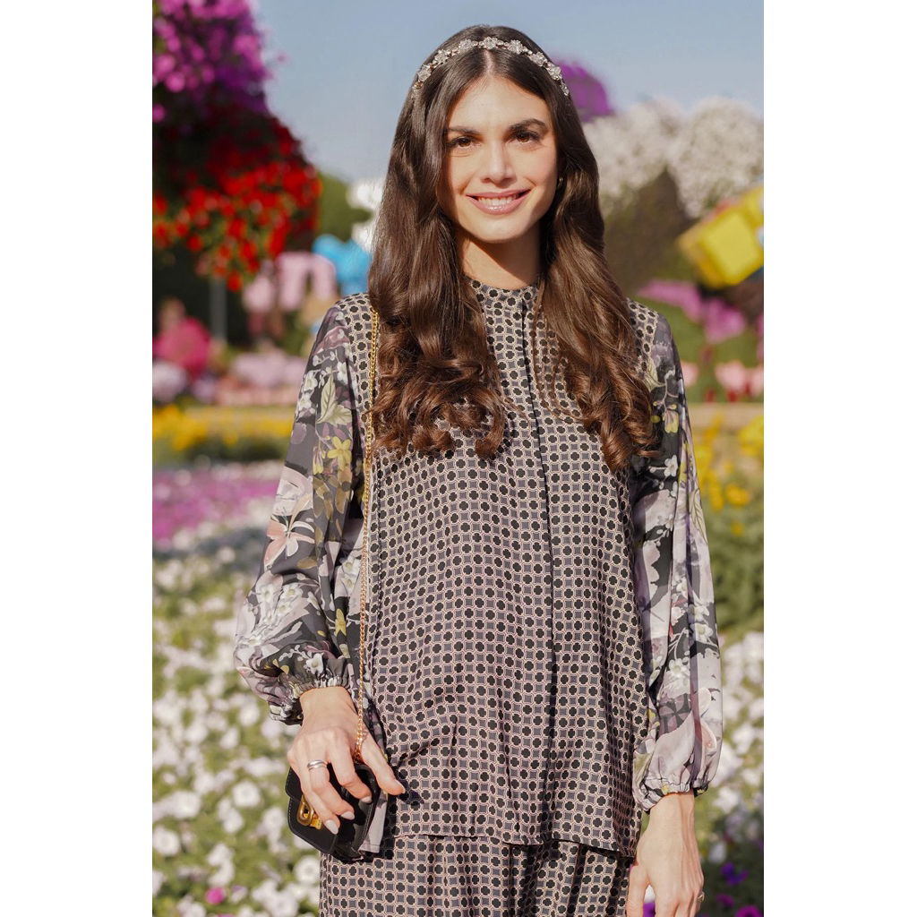 New Bundling Benang Jarum ITG Into the Garden Puffy Shirt - M