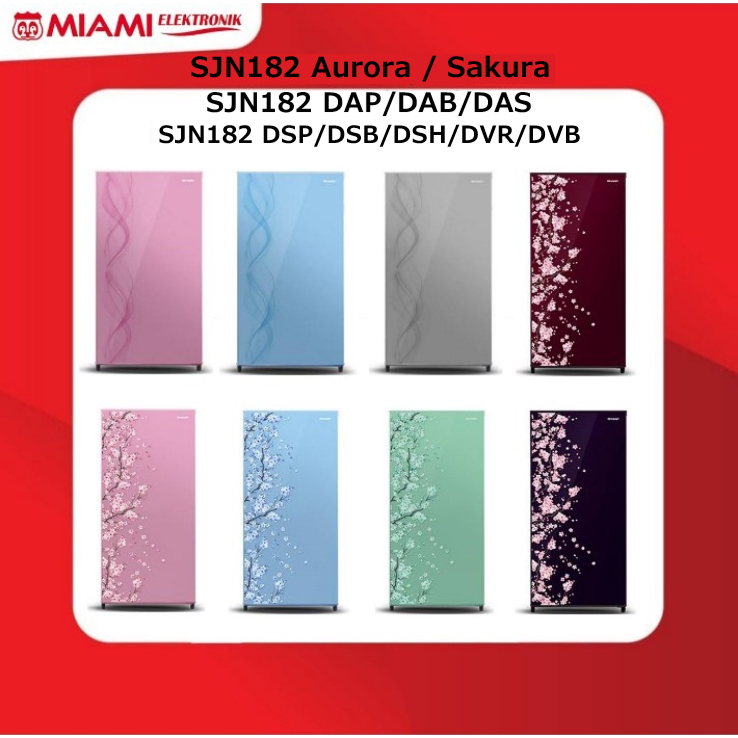 Lemari Es Sharp SJN182 166 Liter / Kulkas 1 Pintu SJN-182 / SJN182DAP SJN182DAB SJN182DAS SJN182DSP 
