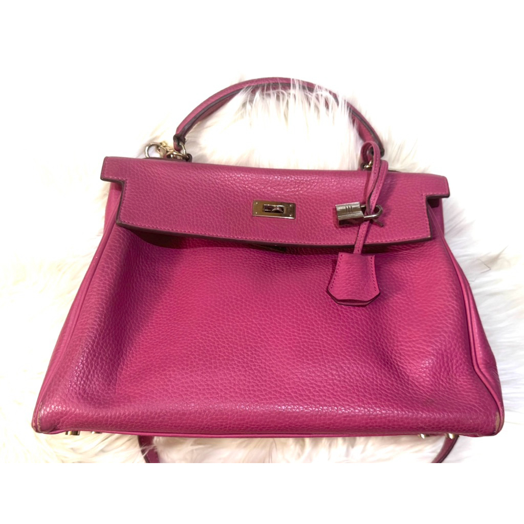 kelly bag by h#rmes wrn pink size 32 pl