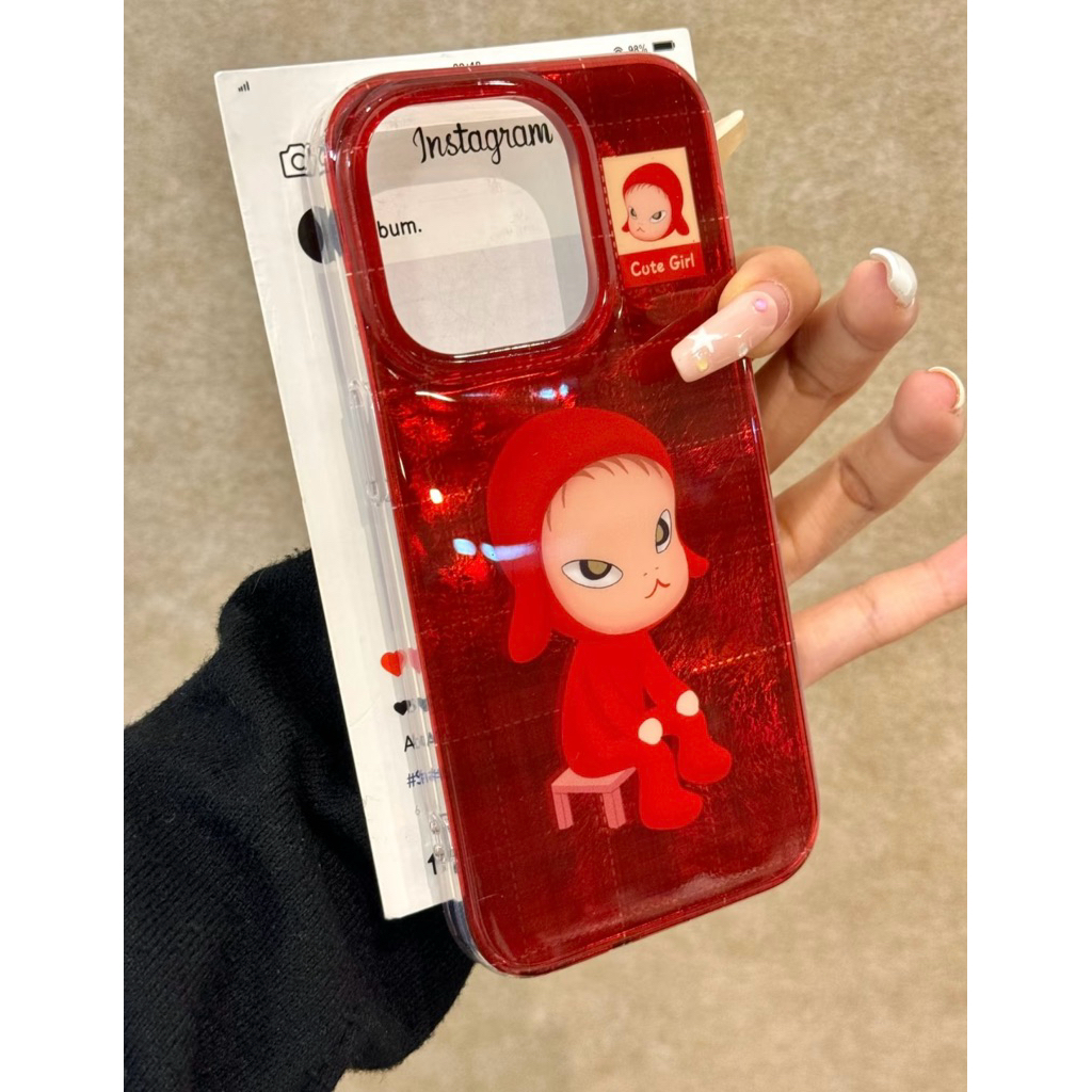 Case iPhone Yoshitomo Nara untuk iPhone 11 13 14 15 16 - Casing Ponsel Lucu dengan Desain Karakter Y