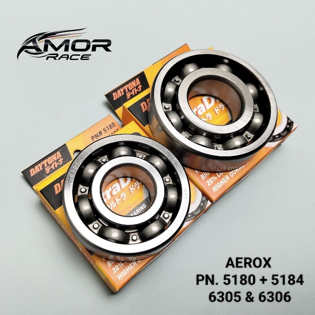 CRANKSHAFT BEARING DAYTONA (PN. 5184+5180) - AEROX 155 NMAX 155 LEXI VVA OLD/NEW