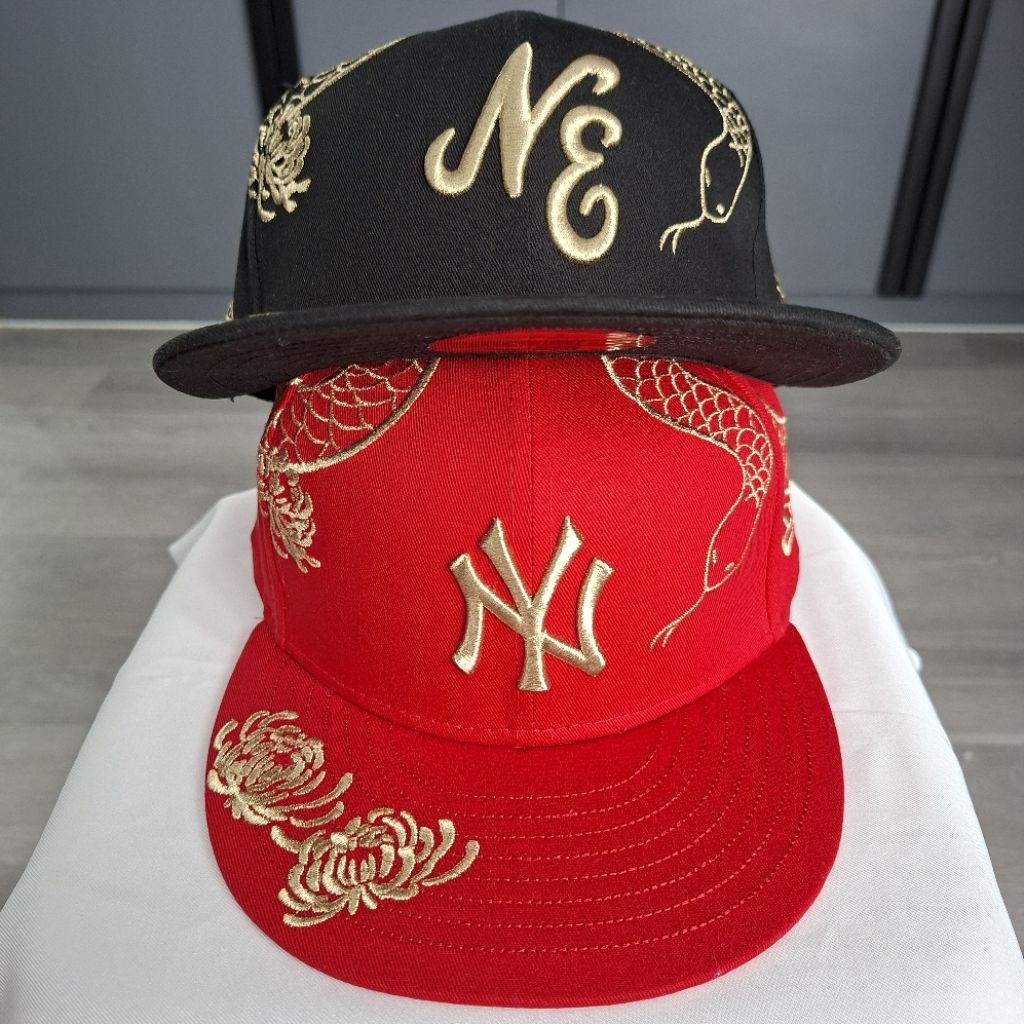 2 Topi NE & NY Edisi CNY The Years of Snake x New Era 59FIFTY 7 1/4