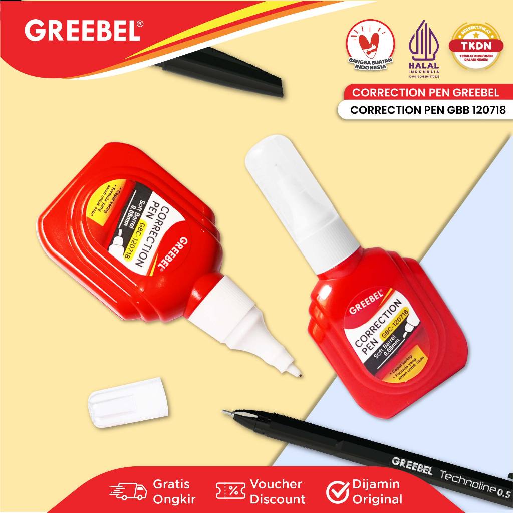 Tip Ex Cair Correction Pen Greebel