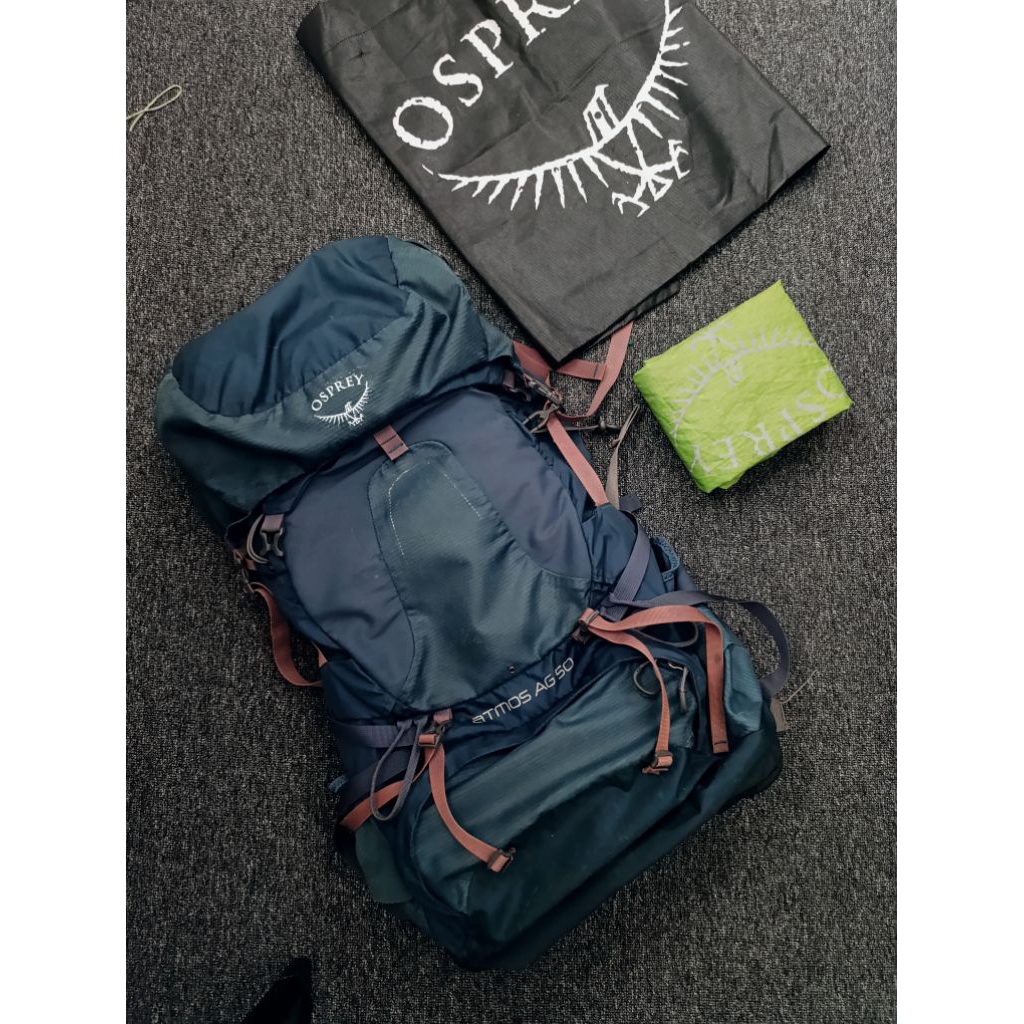 Carrier Osprey Atmos AG 50L s18 Biru Tas Gunung