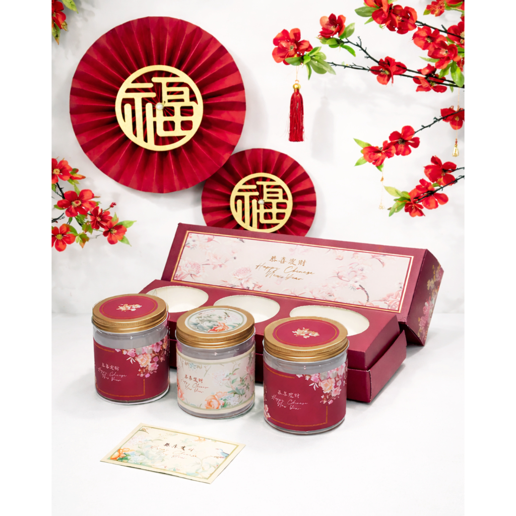 [10 SET] Kotak kue imlek isi toples jar bulat | box kue cny | kotak hampers sincia sekat 3