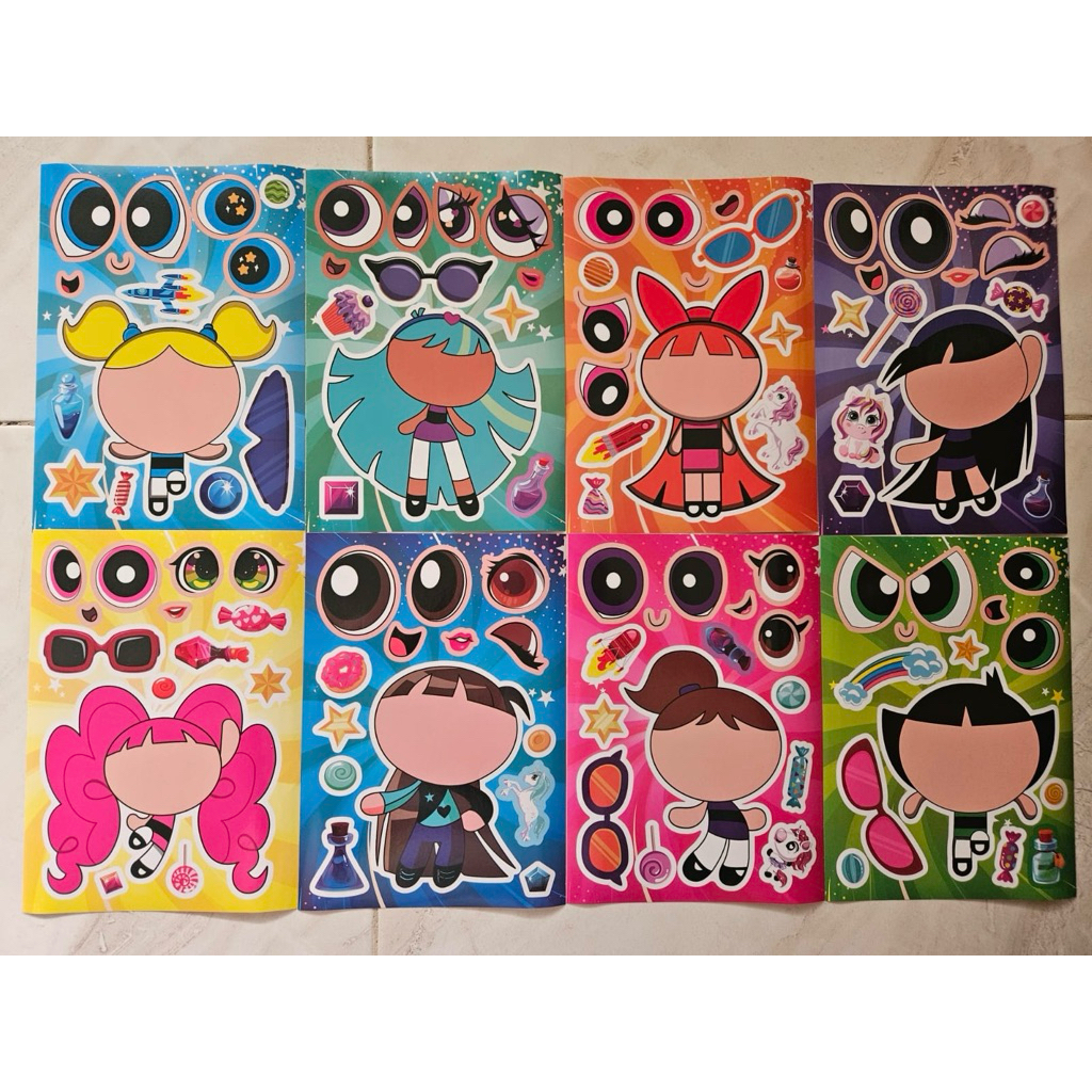 LearnWithFan • DIY Sticker Powerpuff Girls Edition stiker powerpuff girls